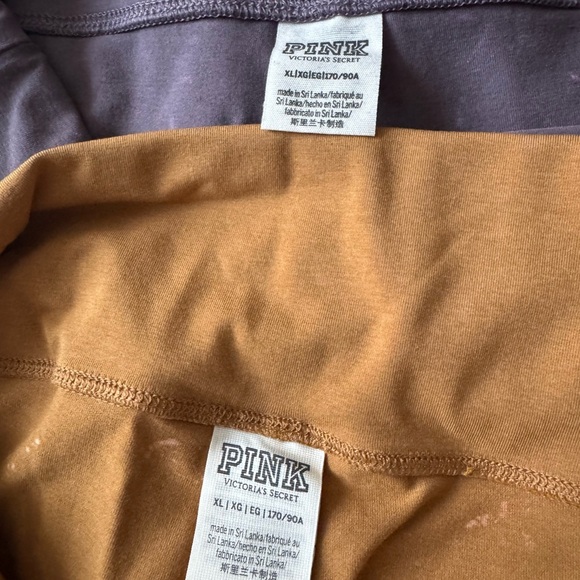 PINK Victoria's Secret Flared Yoga Pants in Brown / Tan and Purple - Picture 12 of 16